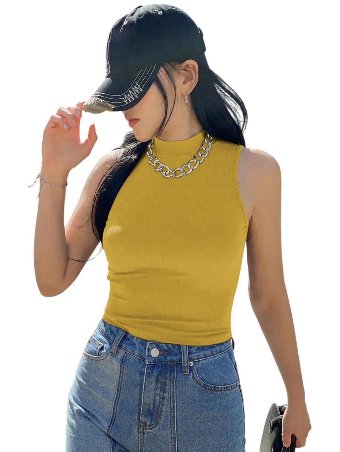 KOTTY Women's Solid Slim Fit T-Shirt