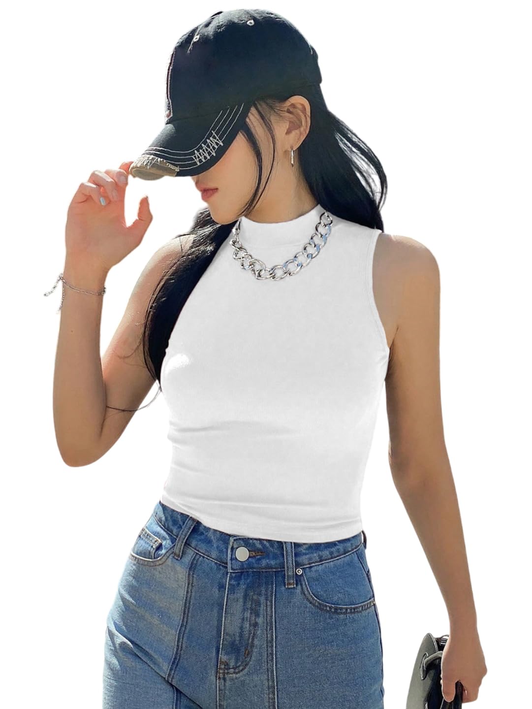 KOTTY Women's Solid Slim Fit T-Shirt