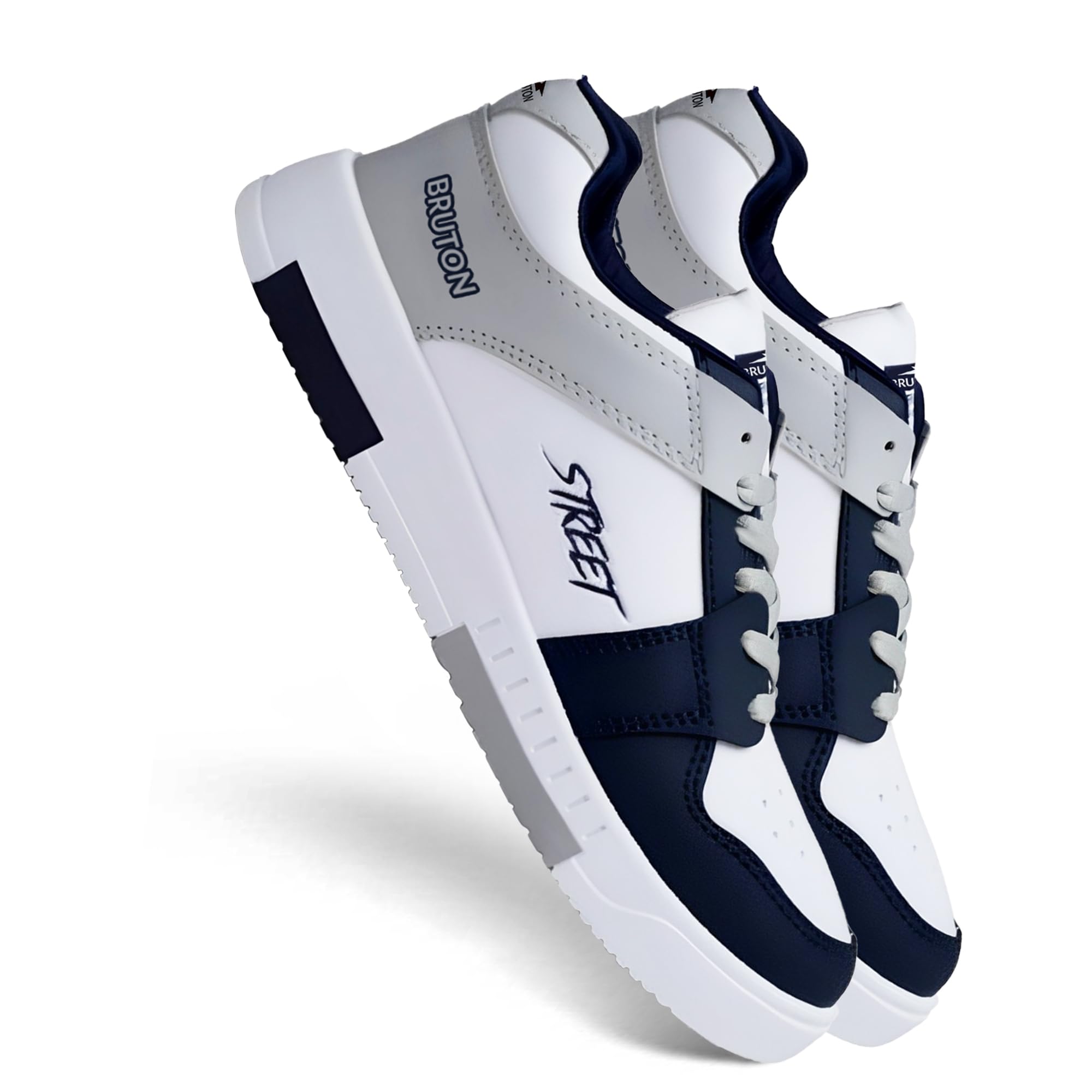 BRUTON Men's TARZEN-0340 Casual Sneaker Shoes with Synthetic Upper Lightweight Comfortable Mid Top Sneaker Shoes for Men's & Boy's