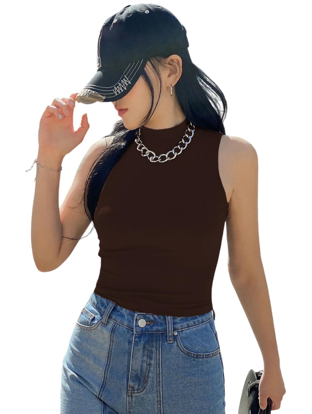 KOTTY Women's Solid Slim Fit T-Shirt