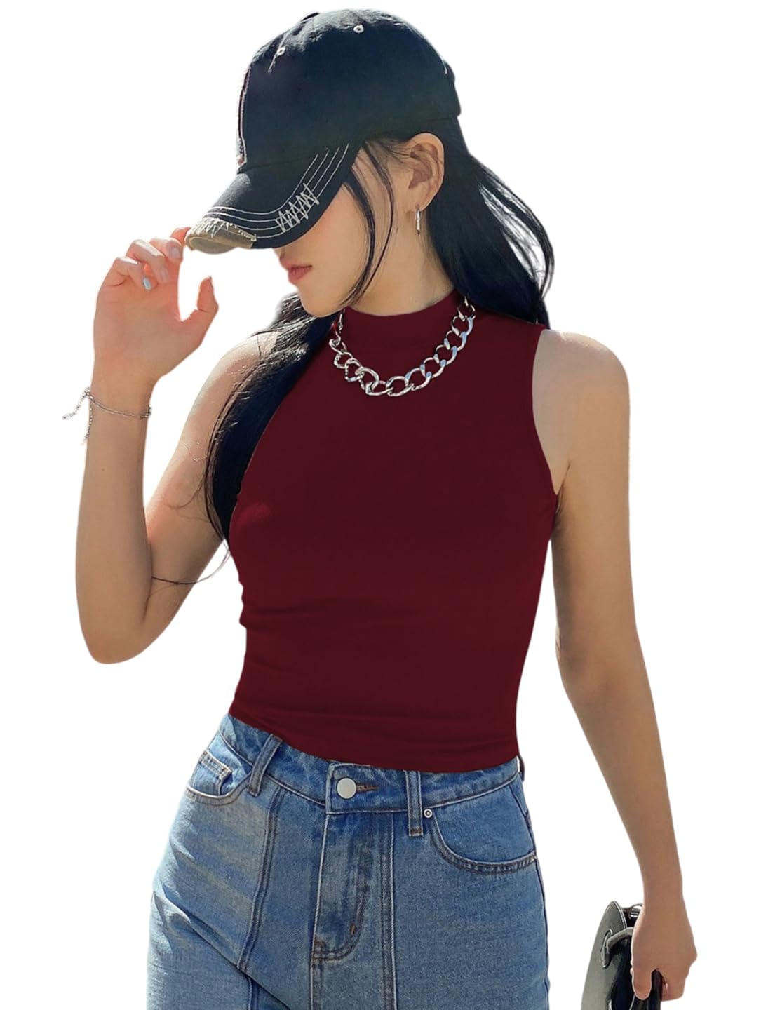 KOTTY Women's Solid Slim Fit T-Shirt