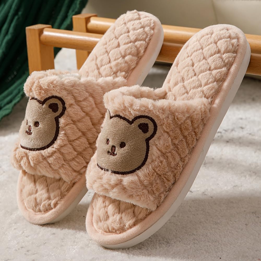 Panihari Cartoon Design Warm Slipper for Women's Fur Flip Flops Fur Winter Fashion Slipper for House and Bedroom Slides & Home Indoor Outdoor (1 Pair)