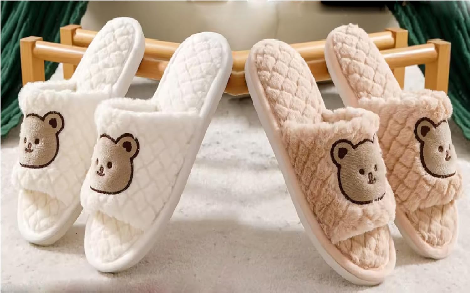 Panihari Cartoon Design Warm Slipper for Women's Fur Flip Flops Fur Winter Fashion Slipper for House and Bedroom Slides & Home Indoor Outdoor (1 Pair)