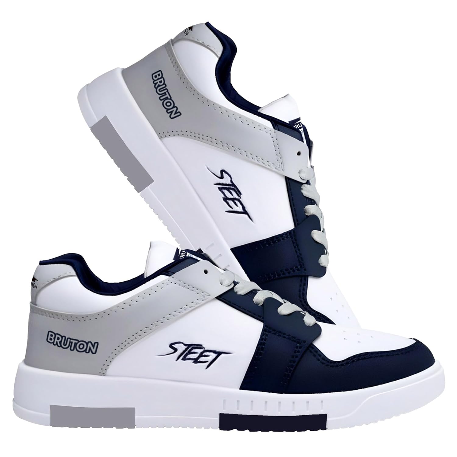 BRUTON Men's TARZEN-0340 Casual Sneaker Shoes with Synthetic Upper Lightweight Comfortable Mid Top Sneaker Shoes for Men's & Boy's