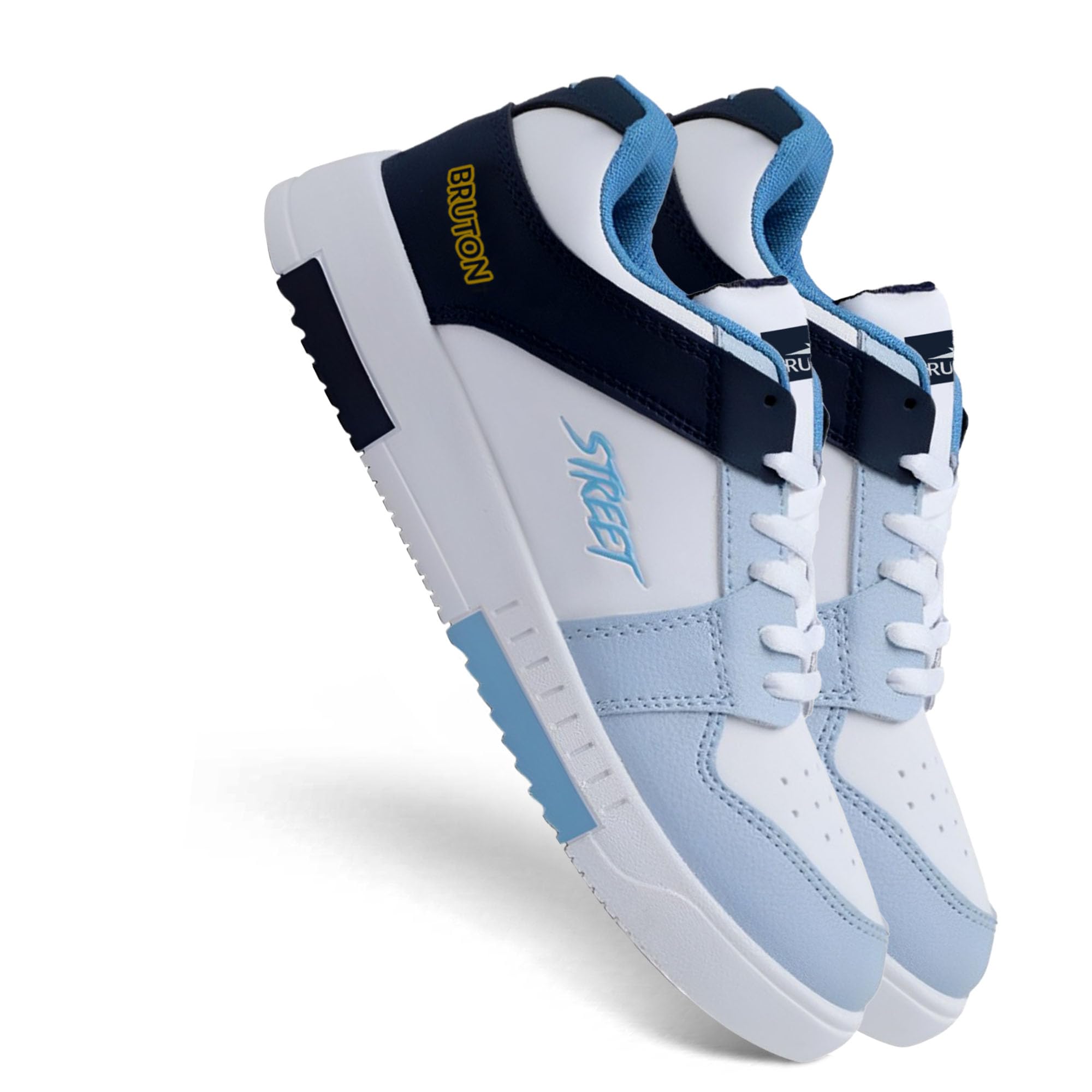 BRUTON Men's TARZEN-0340 Casual Sneaker Shoes with Synthetic Upper Lightweight Comfortable Mid Top Sneaker Shoes for Men's & Boy's