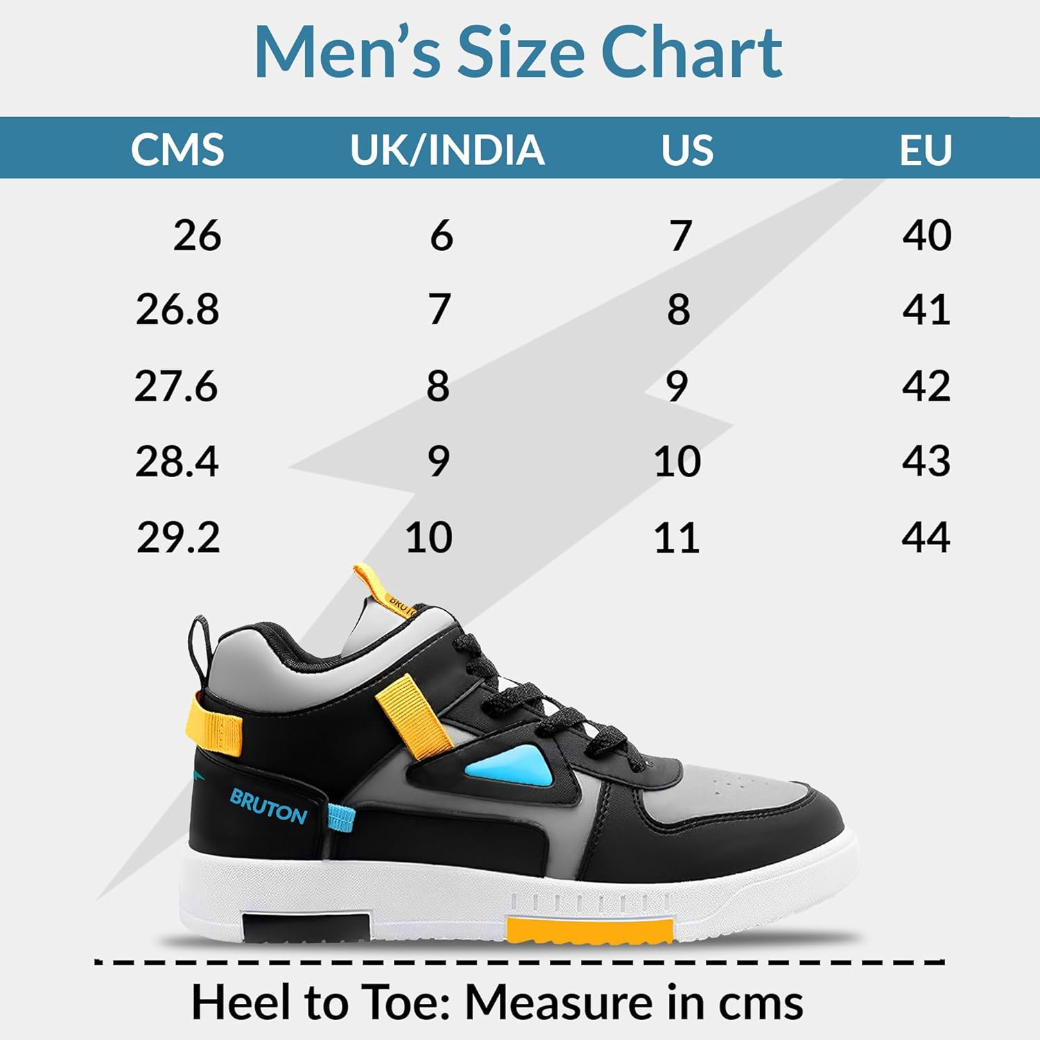 BRUTON Stylish Sneakers Casual Shoes for Men's & Boy's- Black