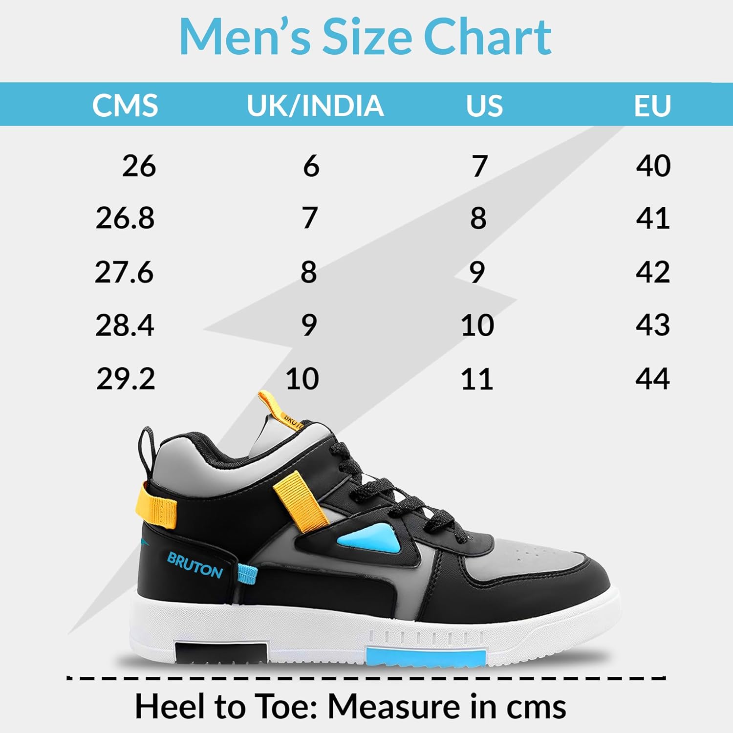 BRUTON Stylish Sneakers Casual Shoes for Men's & Boy's- Black