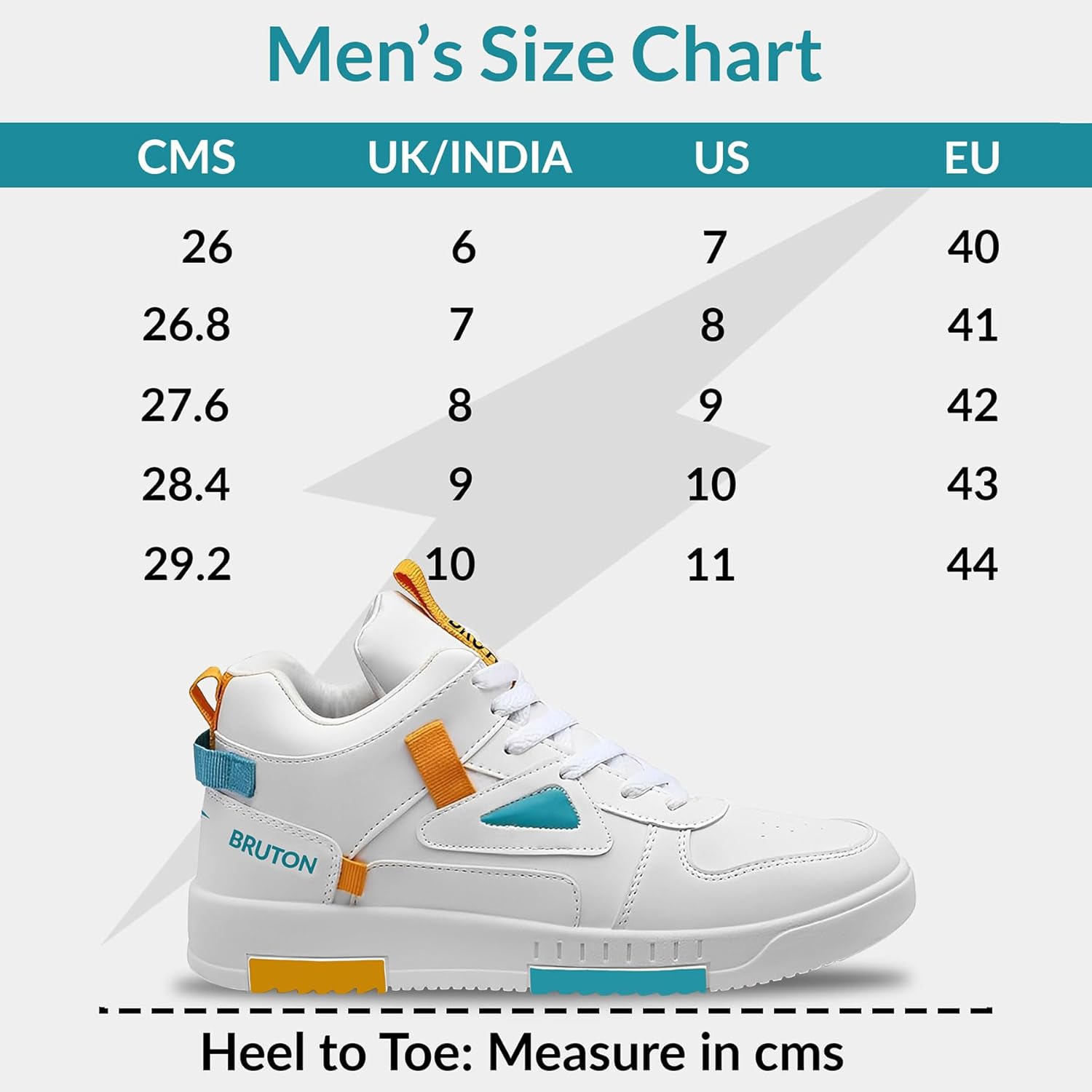 BRUTON Stylish Sneakers Casual Shoes for Men's & Boy's- White