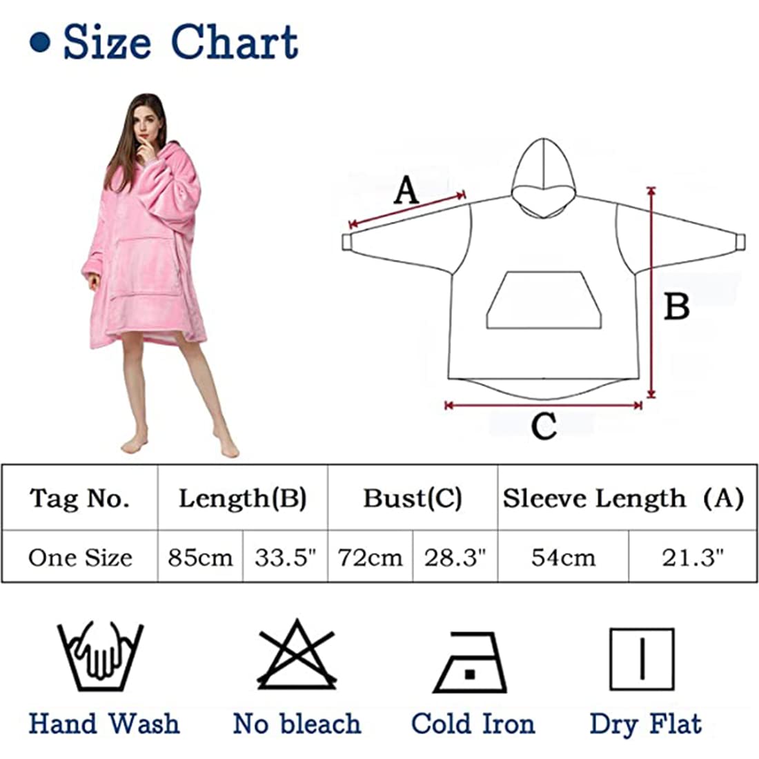 crownish Oversized Hoodie Blanket Women Ultra Plush Fleece with Soft Sherpa Reversible Warm Cosy Comfy Wearable Hooded Giant Sweatshirt Throw for Girls Adults Men Boys Kids Big Pocket