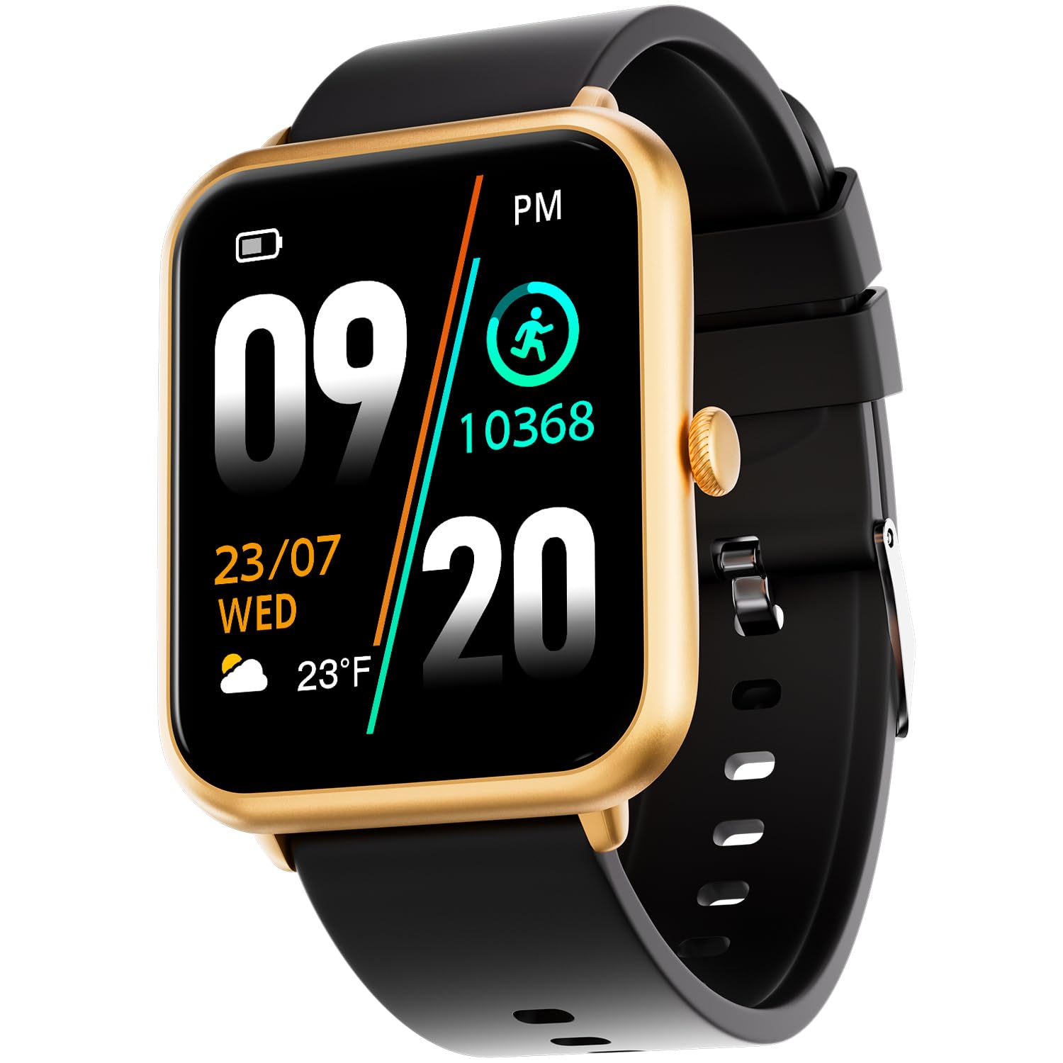 Fire-Boltt Ninja Call Pro Max Ultra Smart Watch 2.01 inch Display, Bluetooth Calling, 120+ Sports Modes, Health Suite, Voice Assistance (Gold SS)