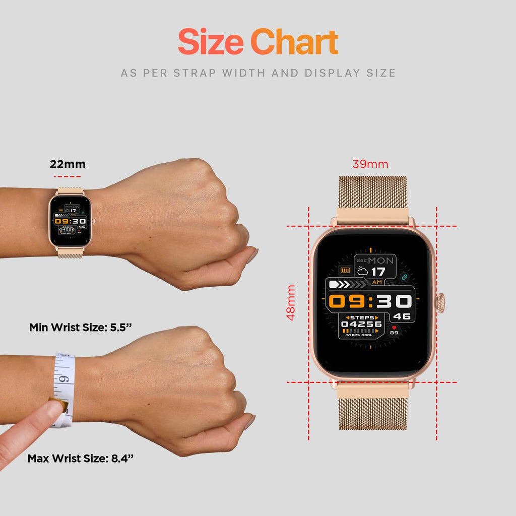 Fire-Boltt Ninja Call Pro Max Ultra Smart Watch 2.01 inch Display, Bluetooth Calling, 120+ Sports Modes, Health Suite, Voice Assistance (Gold SS)