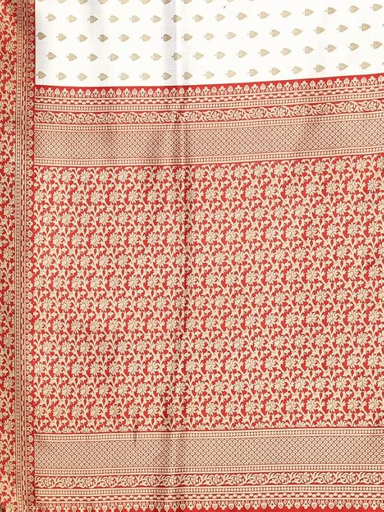 SIRIL Women's Printed Silk Blend Saree with Unstitched Blouse Piece