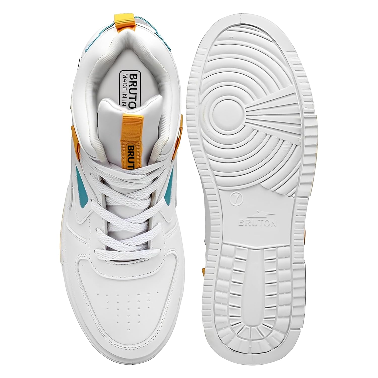 BRUTON Stylish Sneakers Casual Shoes for Men's & Boy's- White