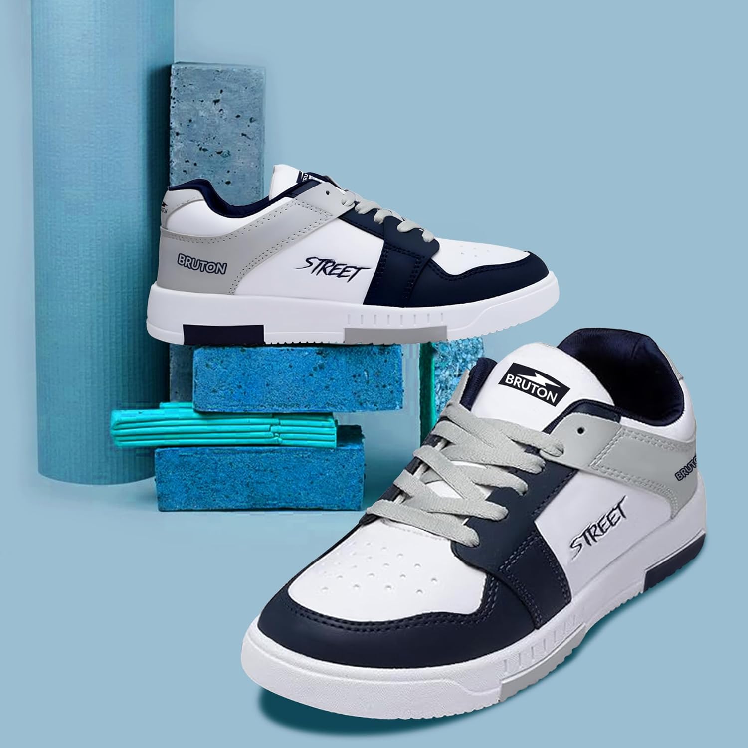 BRUTON Men's TARZEN-0340 Casual Sneaker Shoes with Synthetic Upper Lightweight Comfortable Mid Top Sneaker Shoes for Men's & Boy's