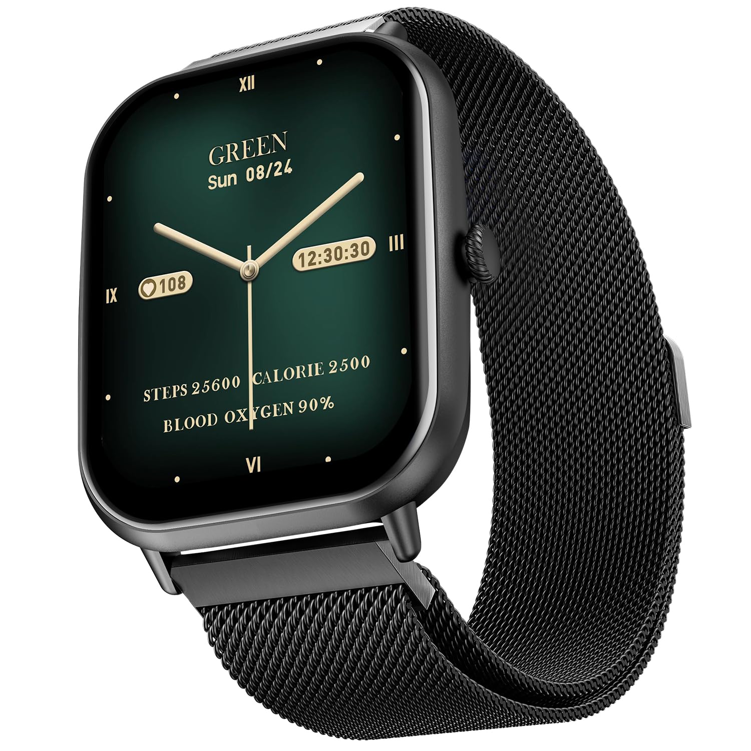 Fire-Boltt Ninja Call Pro Max Ultra Smart Watch 2.01 inch Display, Bluetooth Calling, 120+ Sports Modes, Health Suite, Voice Assistance (Gold SS)