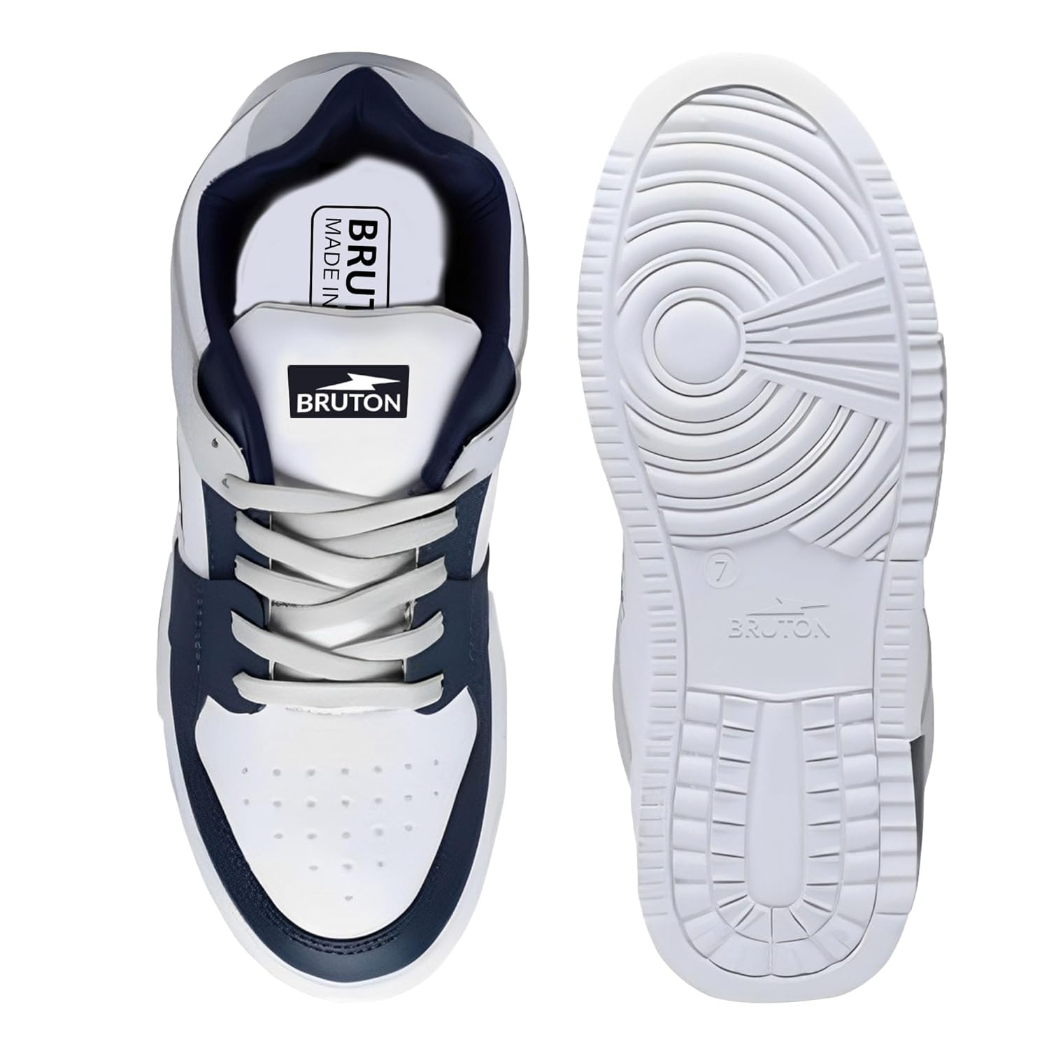 BRUTON Men's TARZEN-0340 Casual Sneaker Shoes with Synthetic Upper Lightweight Comfortable Mid Top Sneaker Shoes for Men's & Boy's