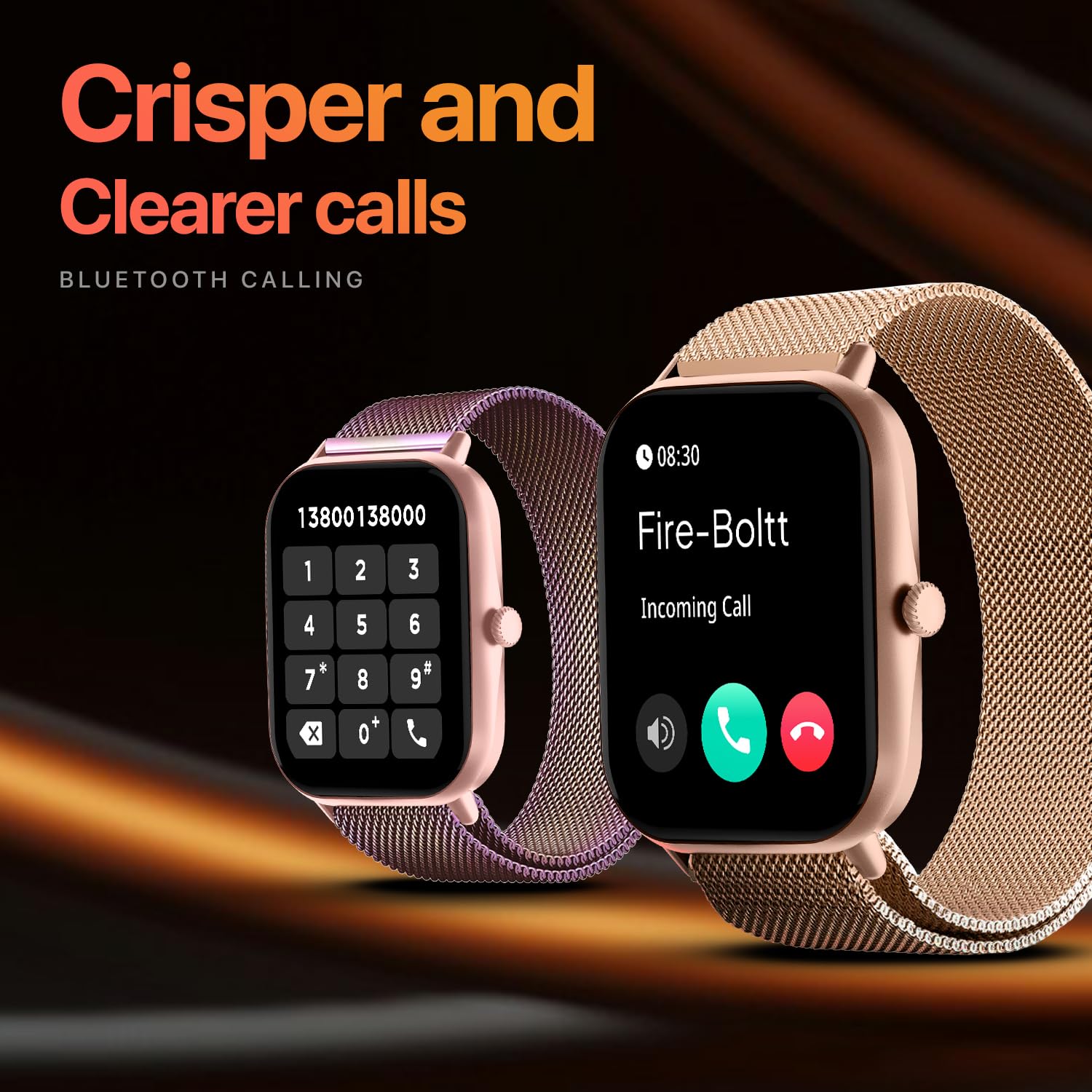 Fire-Boltt Ninja Call Pro Max Ultra Smart Watch 2.01 inch Display, Bluetooth Calling, 120+ Sports Modes, Health Suite, Voice Assistance (Gold SS)